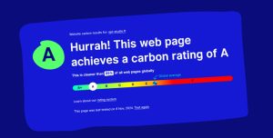 Les résultats d'un teste d'eco conception pour un site web